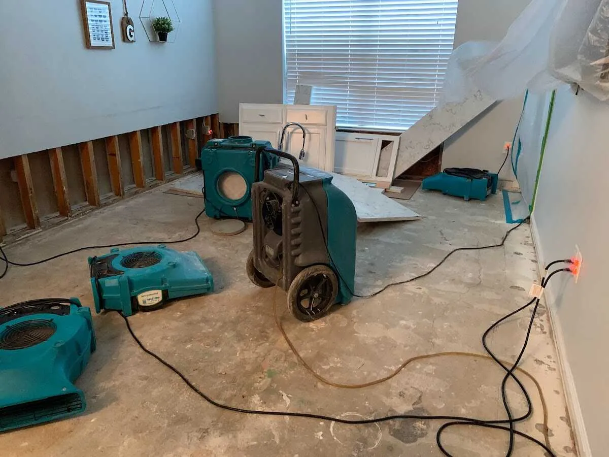 Dehumidifier in flood-cut room for Water Extraction & Removal in Campton Hills